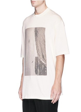 Front View - Click To Enlarge - SONG FOR THE MUTE - 'Bird' print oversized cotton French terry T-shirt