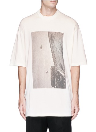 Main View - Click To Enlarge - SONG FOR THE MUTE - 'Bird' print oversized cotton French terry T-shirt