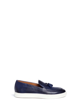 Main View - Click To Enlarge - DOUCAL'S - 'Mike' tassel leather loafers