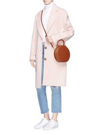 Front View - Click To Enlarge - MANSUR GAVRIEL - 'Circle' calfskin leather crossbody bag