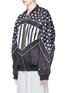 Front View - Click To Enlarge - P.E NATION - 'Wild Pitch' star stripe print reversible bomber jacket