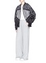Figure View - Click To Enlarge - P.E NATION - 'Wild Pitch' star stripe print reversible bomber jacket