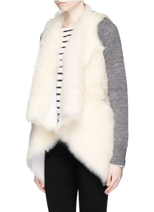 Detail View - Click To Enlarge - KARL DONOGHUE - Reversible Pacaya Merinillo lambskin shearling gilet