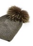 Detail View - Click To Enlarge - KARL DONOGHUE - Raccoon fur pompom cashmere beanie