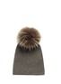 Figure View - Click To Enlarge - KARL DONOGHUE - Raccoon fur pompom cashmere beanie