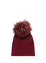 Figure View - Click To Enlarge - KARL DONOGHUE - Raccoon fur pompom cashmere beanie