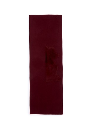 Main View - Click To Enlarge - KARL DONOGHUE - 'Cashmere Touch' shearling panel knit scarf
