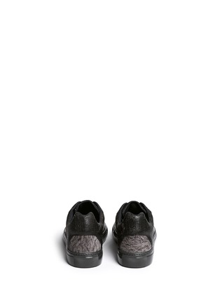 Back View - Click To Enlarge - BALENCIAGA - Tweed leather low top sneakers