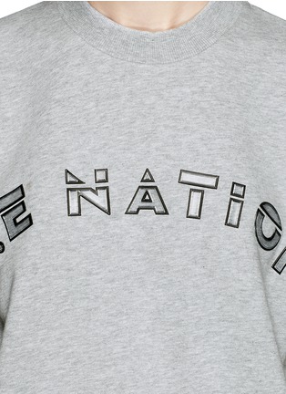 Detail View - Click To Enlarge - P.E NATION - 'Box Out' mixed sports patch sleeve sweatshirt