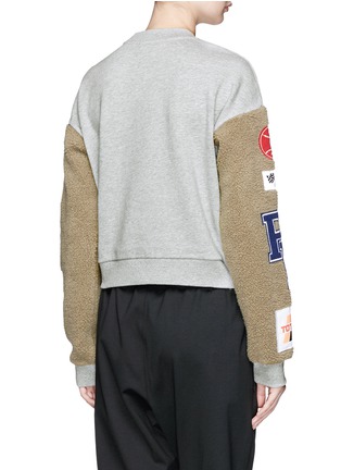Back View - Click To Enlarge - P.E NATION - 'Box Out' mixed sports patch sleeve sweatshirt