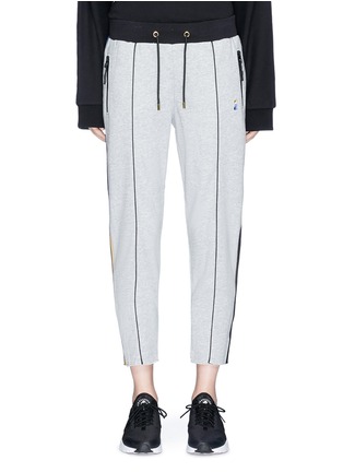 Main View - Click To Enlarge - P.E NATION - 'Deuce' stripe rib knit outseam track pants