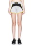 Main View - Click To Enlarge - P.E NATION - 'Choo Choo' mesh panel French terry shorts