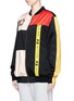 Front View - Click To Enlarge - P.E NATION - 'Play Off' colourblock satin bomber jacket