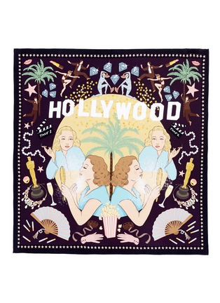 Main View - Click To Enlarge - KAREN MABON - 'Hollywood' graphic print silk crepe de Chine scarf