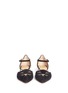 Front View - Click To Enlarge - CHARLOTTE OLYMPIA - 'Mid-Century Kitty' stud suede d'Orsay flats