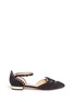 Main View - Click To Enlarge - CHARLOTTE OLYMPIA - 'Mid-Century Kitty' stud suede d'Orsay flats