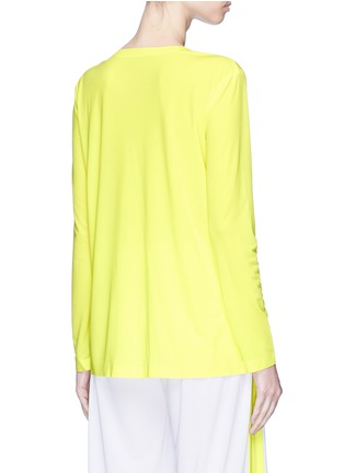 Back View - Click To Enlarge - NORMA KAMALI - Neon long sleeve crew neck T-shirt