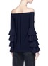 Back View - Click To Enlarge - NORMA KAMALI - Ruffle off-shoulder jersey top