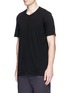 Front View - Click To Enlarge - ZIGGY CHEN - Centre seam raw edge T-shirt