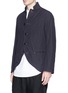 Detail View - Click To Enlarge - ZIGGY CHEN - Contrast detachable hem poplin jacket