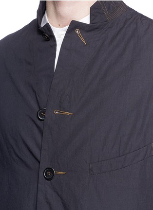 Detail View - Click To Enlarge - ZIGGY CHEN - Contrast detachable hem poplin jacket