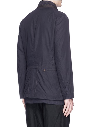 Back View - Click To Enlarge - ZIGGY CHEN - Contrast detachable hem poplin jacket