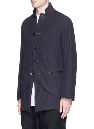 Front View - Click To Enlarge - ZIGGY CHEN - Contrast detachable hem poplin jacket