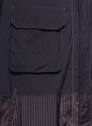 Detail View - Click To Enlarge - ZIGGY CHEN - Graphic stripe print hem long shirt