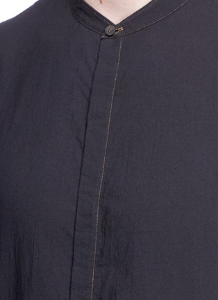 Detail View - Click To Enlarge - ZIGGY CHEN - Mandarin collar cotton shirt