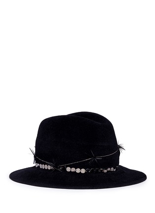 Main View - Click To Enlarge - GIGI BURRIS MILLINERY - 'Reagan' twisted feather felt fedora hat