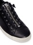 Detail View - Click To Enlarge - ASH - 'Nirvana' cutout star patch leather zip sneakers