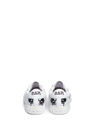 Back View - Click To Enlarge - ASH - 'Psychose' mixed print leather sneakers