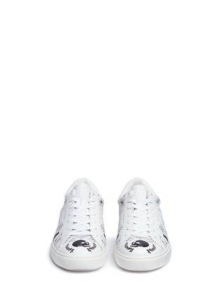 Front View - Click To Enlarge - ASH - 'Psychose' mixed print leather sneakers