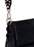  - STUART WEITZMAN - 'Lola Pearl' embellished strap suede crossbody bag