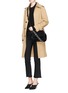 Figure View - Click To Enlarge - STUART WEITZMAN - 'Lola Pearl' embellished strap suede crossbody bag