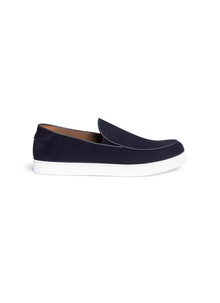 Main View - Click To Enlarge - GIANVITO ROSSI - Suede skate slip-ons