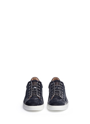 Front View - Click To Enlarge - GIANVITO ROSSI - Velvet sneakers