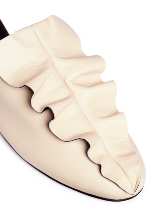 Detail View - Click To Enlarge - MERCEDES CASTILLO - 'Ginerva' ruffle overlay nappa leather slides