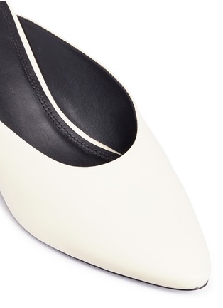 Detail View - Click To Enlarge - MERCEDES CASTILLO - 'Skylan' sculpted heel leather mules