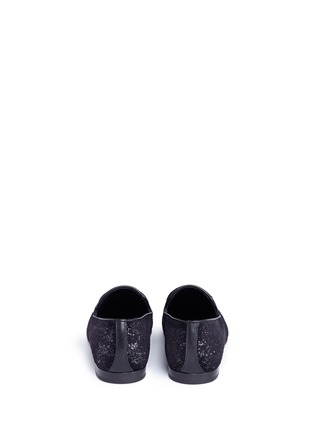 Back View - Click To Enlarge - JIMMY CHOO - 'Sloanne' glitter velvet loafers