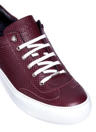 Detail View - Click To Enlarge - JIMMY CHOO - 'Ace' star stud embossed leather sneakers