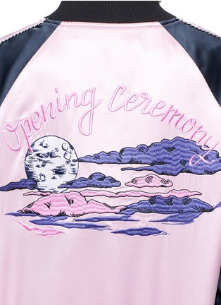Detail View - Click To Enlarge - OPENING CEREMONY - Night sky print reversible silk bomber jacket
