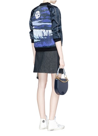 Figure View - Click To Enlarge - OPENING CEREMONY - Night sky print reversible silk bomber jacket