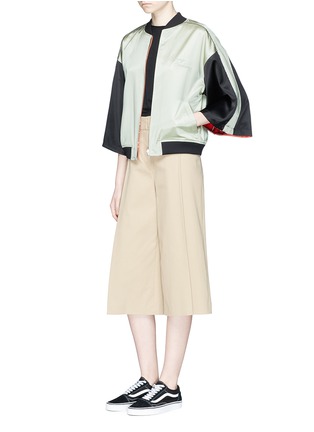 Figure View - Click To Enlarge - OPENING CEREMONY - Mountain print kimono sleeve reversible silk bomber jacket