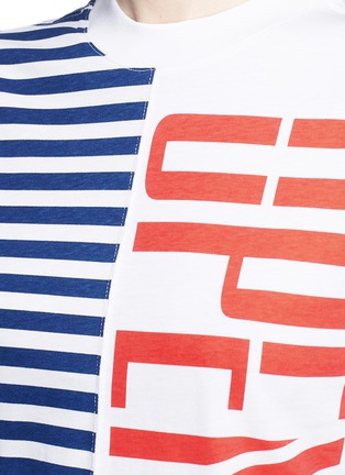 Detail View - Click To Enlarge - OPENING CEREMONY - 'OC' logo stripe print T-shirt