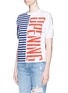 Front View - Click To Enlarge - OPENING CEREMONY - 'OC' logo stripe print T-shirt