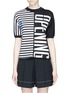 Main View - Click To Enlarge - OPENING CEREMONY - 'OC' logo stripe print T-shirt