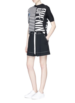 Figure View - Click To Enlarge - OPENING CEREMONY - 'OC' logo stripe print T-shirt