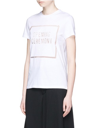 Front View - Click To Enlarge - OPENING CEREMONY - 'OC' embroidered logo T-shirt