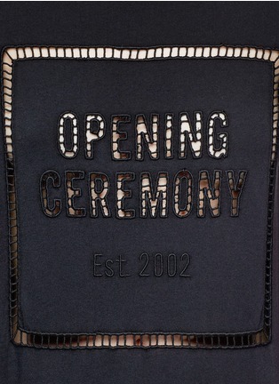 Detail View - Click To Enlarge - OPENING CEREMONY - 'OC' embroidered logo T-shirt